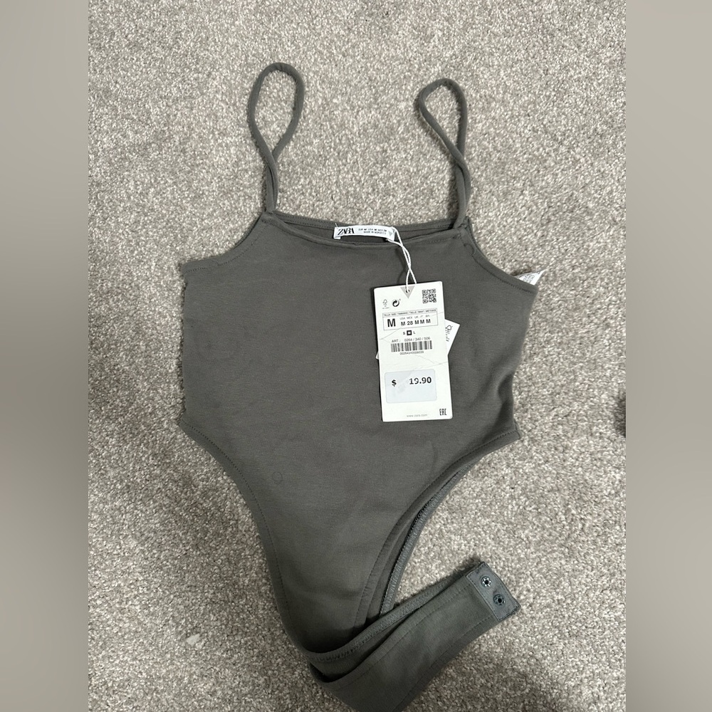 Zara body suit, size M, darker grey color